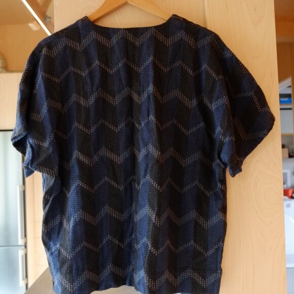 ace&jig Blue Caftan-style Woven Top Small (fits larger) - Picture 5 of 5